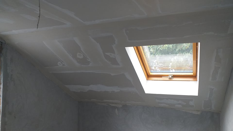 Postavljanje gipsanih ploča i gletovanje plafona