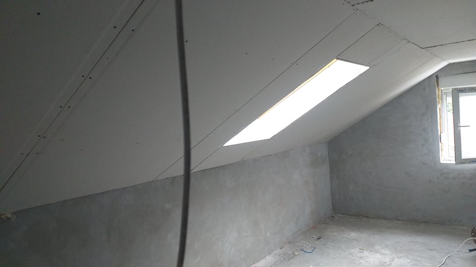 Gipsani radovi u potkrovlju kuće
